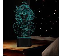 Veilleuse 3D The Seven Deadly Sins - 7 couleurs changeantes - Interrupteur tactile et télécommande - USB - Lampe de table LED - Pour Noël, Thanksgiving, anniversaire