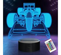 Veilleuse 3d Voiture De Course F1, 16 Couleurs, Télécommande, Lampe Roadster, Décoration De Chambre D'enfant, Cadeau D'anniversaire