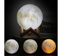 Veilleuse 5,9 pouces Impression 3D Luna Moon Lampe à intensité variable Capteur tactile Luminosité Jardin d'enfants Lampes LED Meilleurs cadeaux de Noël pour les enfants Adolescents