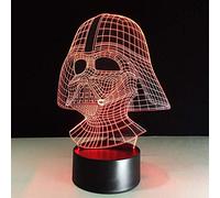 Veilleuse 7 Couleur Led Darth Vader Star Wars Veilleuse Lampada Lampe de Table 3D USB Bébé Sommeil Éclairage Décor Chevet Luminaire Enfants Cadeau