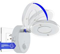 Veilleuse À Capteur Led 2636-016 *Nite* En Blanc Avec Fonction Automatique Directe 230v Avec Détecteur De Mouvement Éclairage De Sécurité, Lampe À Douille, Applique Murale, Lampe D'orientation