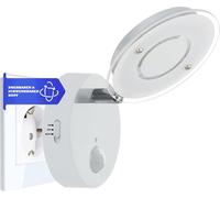 Veilleuse À Capteur Led 2636-016 *Nite* En Blanc Avec Fonction Automatique Directe 230v Avec Détecteur De Mouvement Éclairage De Sécurité, Lampe À Douille, Applique Murale, Lampe D'orientation