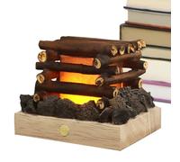 Veilleuse à feu de camp - Faux feu de camp tactile, 3 modes réglables, foyer LED 3D, lampe en bois de chauffage, petite cheminée électrique, décoration confortable | complète pour la maison, les fêtes