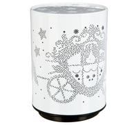 Veilleuse À Pile Push H.13cm Métal Blanc Calèche TU