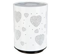 Veilleuse À Pile Push H.13cm Métal Blanc Coeur TU