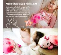 Veilleuse Apaisante Projecteur D'étoiles Luminosité Douce 3 Couleurs 7 Constellations Arrêt Automatique Veilleuse Tortue Twilight Ladybug Rose