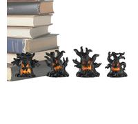Veilleuse Arbre d'Halloween Ensemble 4 Pièces Mini Lanterne Décor Halloween