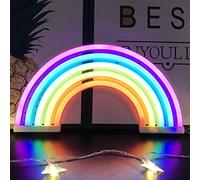 Veilleuse arc-en-ciel pour enfants Cadeau de Noël LED arc-en-ciel Neon Signs Lampe pour décoration murale, décoration de chambre à coucher, accessoires de maison, fête, décoration de vacances