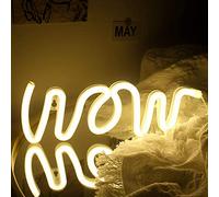 Veilleuse au Néon, LED Neon Signs Night Light Wow Neon Lights Neon Lights pour les Enfants Chambre à piles USB (Chaud)
