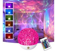 Veilleuse Aurore - Projecteur de plafond à 360° avec 16 couleurs, cube aurore, lumières sensorielles pour chambre à coucher/fête, cadeau d'anniversaire pour enfants, femmes et hommes