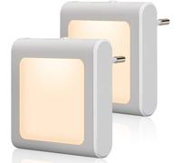 Veilleuse Avec Capteur Crépusculaire, 2 Pièces Luminosité Réglable À L'infini Très Bon Pour Chambre D'enfant, Escalier, Chambre À Coucher, Cuisine, Lampe D'orientation, Blanc Chaud