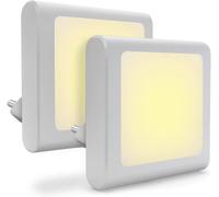 Veilleuse Avec Capteur Crépusculaire, [2 Pièces] Luminosité Réglable Economie D'énergie 0,5w Veilleuse Prise Enfant Pour Chambre Bébé, Chambre D'enfant, Chambre À Coucher, Cuisine, Blanc Chaud