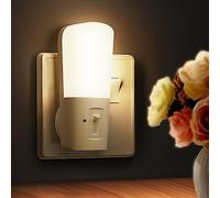 Veilleuse avec capteur crépusculaire, LOHAS Luminosité Réglable à l'infini Très bon pour chambre d'enfant, escalier, chambre à coucher, cuisine, lampe d'orientation, blanc chaud