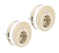 Veilleuse avec détecteur de mouvement et capteur crépusculaire, lampe LED avec modes marche/arrêt, prise avec USB-C et USB-A, pour l'intérieur de la chambre d'enfant, la chambre à coucher, les