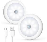 Veilleuse Avec Détecteur De Mouvement - Type C - Veilleuse Sans Fil - Lumière Toujours Claire / Auto On / Off - Éclairage D'armoire Led Avec Lumière Magnétique - Pour Couloir, Chambre À Coucher