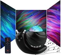 Veilleuse avec haut-parleur BT, lampe projecteur escargot ciel étoilé, cadeau créatif pour la chambre, lumière de projection d'aurore, lampe d'ambiance, musique relaxante, convient à tous les âges