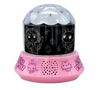 Lexibook, Gabby et la Maison Magique, Veilleuse avec Enceinte, Projections de Gabby's Dollhouse, Lumières kaléidoscopiques au Plafond, Haut Parleur avec Prise auxiliaire, Rechargeable, NLJ035GDH