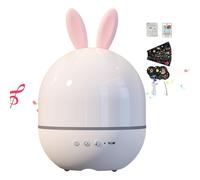 Veilleuse avec télécommande - Veilleuse à projection, veilleuse à projection rechargeable pour chambre | Décoration de lampe pour projection d'étoiles de lapin, salon