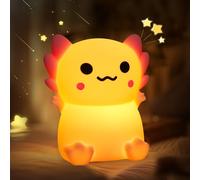 Veilleuse Axolotl, Veilleuse bébé, Lampe de Chevet en Silicone, Lampe de Table LED Tactile Rechargeable Axolotl Rose, Lumière à intensité variable, Cadeau pour Enfants Bébé Fille Garçon (Axolotl)