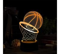 Veilleuse Basketball, Lampe Basketball 3d, Veilleuse Enfant 3d Lampe, Veilleuse À Vision Variable 16 Couleurs Avec Télécommande, Cadeau Surprise Pour Les Enfants