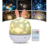Veilleuse Bb Projecteur LED Enfant Lampe Musicale 8 Chansons6 Films de Projection Lampe de MULTICOLORE LAPIN MIGNON