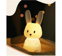 Veilleuse Bebe Bunny,Belle Veilleuse Pour Petits Animaux, Facile À Utiliser, Disponible En 7 Couleurs, De Chevet Kawaii Pour Chambre De Ga, Batterie Rechargeable De 1200 Mah (Lapin[Vei9270391]