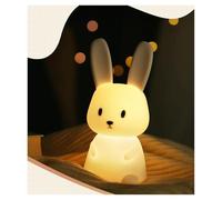 Veilleuse Bebe Bunny,belle veilleuse pour petits animaux, facile à utiliser, disponible en 7 couleurs, de chevet kawaii pour chambre de ga, batterie rechargeable de 1200 mAh (Lapin mignon)
