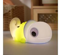 Veilleuse Bébé Forme Caméléon, RVB Lampe Enfant Rechargeable avec 4 sons de nature (eau, grenouilles, oiseaux, bruit blanc), 3 Niveaux Luminosité, Lumière Douce Silicone pour Chambre d'Enfant