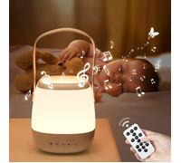 Veilleuse Bébé Lampe De Chevet Sans Fil,12 Bruit Blanc Veilleuse Bébé Musicale Et Lumineuse, Lampe Chevet Enfant