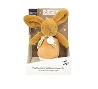Doudou et Compagnie – Veilleuse musicale – Lapin Doudou culbuto ocre – 24 cm