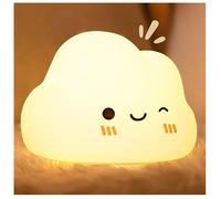 Veilleuse Bébé Nuage Veilleuse Enfant Rechargeable, 7 Couleurs 3 Luminosité, Veilleuse Bebe Maternité, Lampe de Chevet Enfant,Blanc