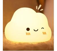 Veilleuse Bébé Nuage Veilleuse Enfant Rechargeable,7 Couleurs 3 Luminosité,Veilleuse Bebe Maternité,Lampe de Deco Chambre Bebe