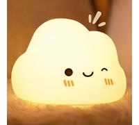 Veilleuse Bébé Nuage Veilleuse Enfant Rechargeable, 7 Couleurs 3 Luminosité, Veilleuse Bebe Maternité, Lampe De Chevet Enfant Deco Chambre Bebe, Blanc