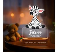 Veilleuse Bébé Personnalisé avec Prénom & Date - Cadeau Naissance Personnalisé,Idee Cadeau de Nouveau né & Bapteme,Veilleuse Bébé Personnalisé,Lampe de Chevet Enfant,Cadeau de Noël,Cadeau Bebe