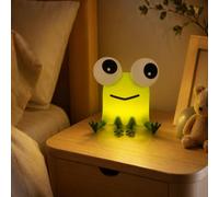 Veilleuse Bébé Silicone Tactile - Lampe LED Rechargeable USB - 20 Designs au Choix (Panda, Licorne, Lapin, Canard, Chat...) - 3 Niveaux de Luminosité - Cadeau Naissance Original (Grenouille)
