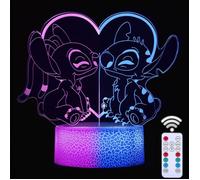 Veilleuse bicolore 2 en 1, veilleuse 3D Illusion lampe de bureau LED, décorations de fête lampe pour enfants, anniversaire, cadeaux
