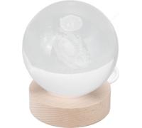 Veilleuse boule de cristal Interrupteur à bouton filaire Boule de cristal décorative ronde 3D avec socle pour la maison Lumière colorée du système galactique
