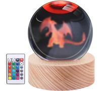Veilleuse Boule De Cristal Pour Enfants, Lampe Led Rechargeable Avec Télécommande, 16 Variations De Couleurs, Cadeau D'anniversaire Idéal Pour Noël[X1507]
