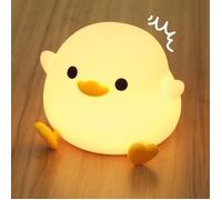 Veilleuse Canard pour enfants,Veilleuse BéBé avec Fonction de Gradation Tactile,USB Rechargeable Peut être Chronométré Veilleuse