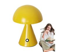 Veilleuse Champignon - 10 X 10 X 21 Cm, Lampe LED Tactile Rechargeable Sans Fil, 3 Couleurs À Intensité Variable | Lampe De Nuit Décorative D'ambiance Idéalement Lumineuse, Pour Chambre À Coucher, Sal