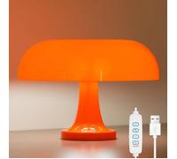 Veilleuse champignon LED rétro, lampe de chevet à intensité variable, 3 couleurs, décoration intérieure