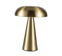 Veilleuse champignon rechargeable pour chambre à coucher et bureau - Lampe de bureau à intensité variable avec 3 niveaux de luminosité - Doré