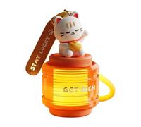 Veilleuse Chat Mignonne Lumineuse - Drôle Petite Portable Alimentée Par Pile,Accessoires de porte-clés avec lumière chaude | pour Maison Chambre Salon École Bureau Voiture Voyage Sac à Dos Sac à Main