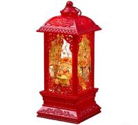 Veilleuse conçue pour la décoration de festival du printemps avec motif Dieu de la richesse, construction équilibrée et douce et constante (D)