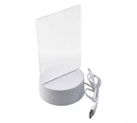 Veilleuse créative USB avec stylo et acrylique effaçable pour la décoration de la maison et du bureau (verticale)