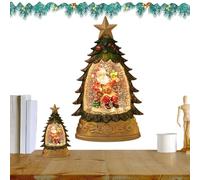 Veilleuse d'arbre de Noël, lanterne décorative d'arbre de Noël,PVC Snow House Lightnight Night Lights Lampes décoratives | Illuminez les décorations de bureau du père Noël, boule de lumineuse pour la