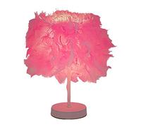 Veilleuse de bureau avec plumes pour mariage, chevet, maison, rose