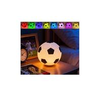 Veilleuse de football, lampe de chevet rechargeable en silicone doux au toucher, 7 couleurs à intensité variable, lampe de chevet rechargeable, cadeau de Saint-Valentin pour enfants et adolescents