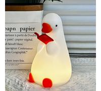 Veilleuse de lecture en forme de canard en silicone souple pour enfants et bébés, lampe tactile LED rechargeable pour chambre de bébé, chambre d'enfant, décoration de chambre à coucher, cadeau mignon