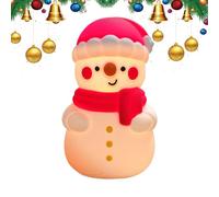 Veilleuse de Noël - Bonhomme de neige clignotante | Jolie veilleuse de Noël à DEL avec minuterie | Veilleuse de Noël | Fournitures de fête pour l'hiver, les chutes de neige, la chambre à coucher, le